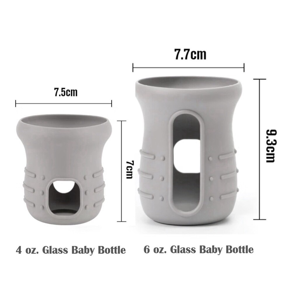 haakaa silicone glass baby bottle cover 2 pack NEW 180mL 6 oz size - Picture 5 of 10